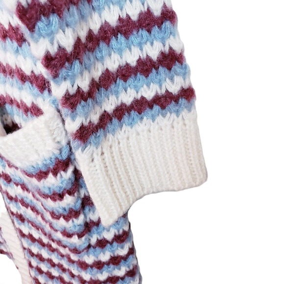Striped Knit Open Front Cardigan - Picture 6 of 12